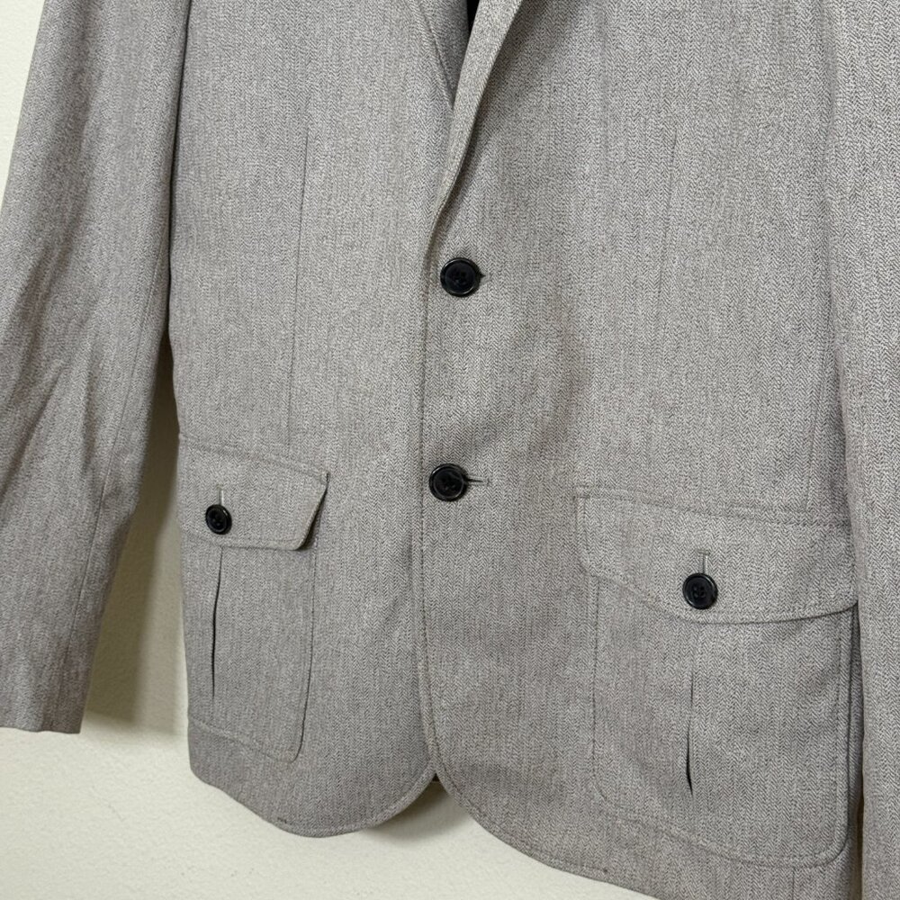 H&M  Sport Jacket coat Blazer Tan 36R Light Brown suit - Picture 2 of 4